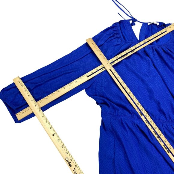 Skies Are Blue Dress Womens 3X Blue Lined Cinched Waist Round Neck Pullover - Picture 7 of 16